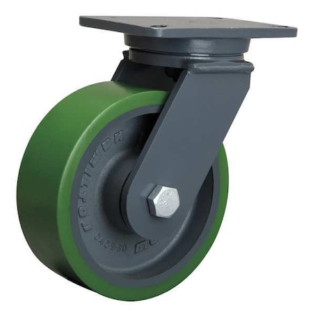 Plate Caster, Swivel, Poly, 10 in., 2200 lb. MPN:S-FM-10DH