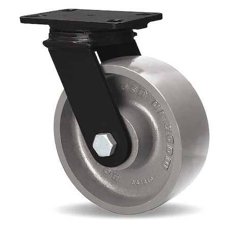 Plate Caster, Swivel, Iron, 10 1/4