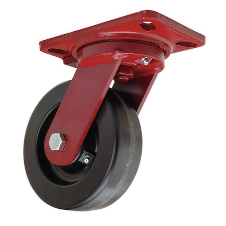 Plate Caster, Swivel, Phenolic, 6 in., 1200 lb. MPN:S-HS-6P