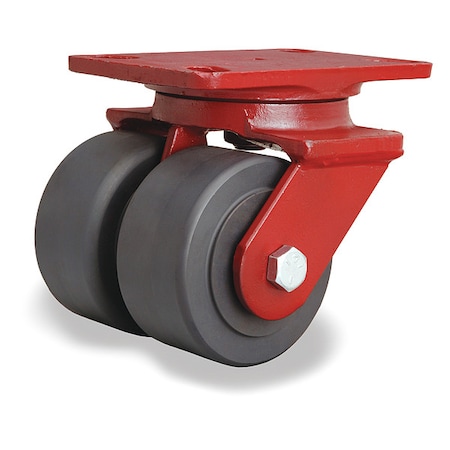 Plate Caster, Swivel, Nylon, 5 5/8