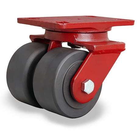 Plate Caster, Swivel, Nylon, 5 5/8