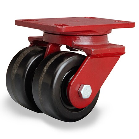 Heavy Service Dual-Wheel Swivel Caster, 4