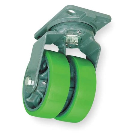 Dual Whel Caster, Rubber, 6 in., 820 lb. MPN:S-HS2-6R
