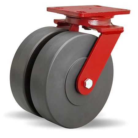 Heavy Service Dual-Wheel Swivel Caster, 8