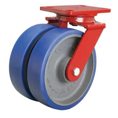 Dual Whl Caster, Plyurthane, 8 in, 2000 lb. MPN:S-HS2-8SPB