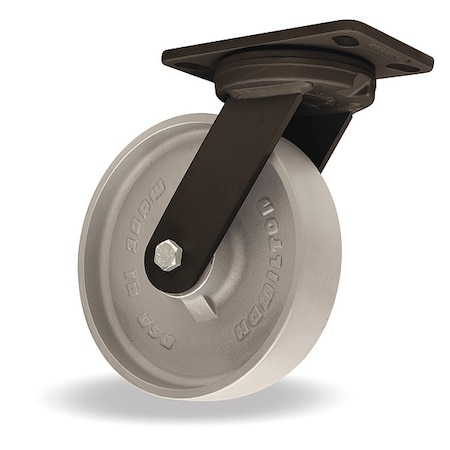 Plate Caster, Swivel, Iron, 9 3/4