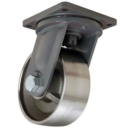 Plate Caster, Swivel, Forged Steel, 10 in, 18, 000 lb MPN:S-MD-104FST-4SL