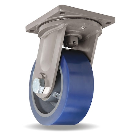 Plate Caster, Swivel, Polyurethane, 13