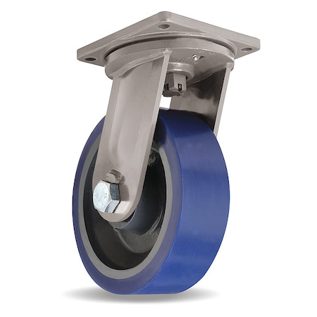 PlateCaster, Swivel, Polyurethane, 15 1/2