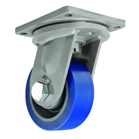 Plate Caster, Swivel, Steel, 11