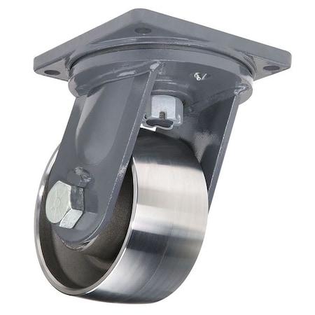 Plate Caster, Swivel, Forged Steel, 8 in, 17, 000 lb MPN:S-MD-84FST-4SL