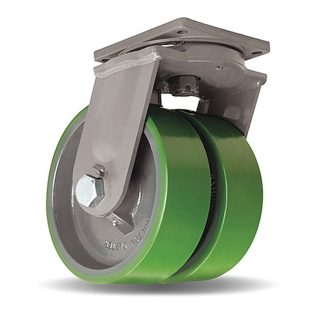 Maxi-Duty Dual-Wheel Swivel Caster, 12