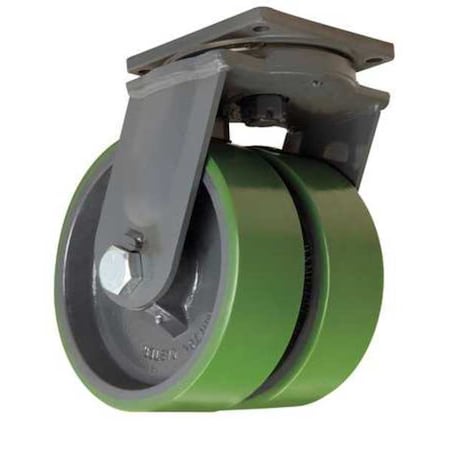 PlateCaster, Swivel, Polyurethane, 15 1/2