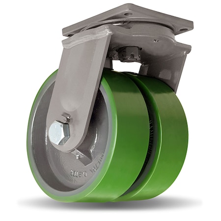 Maxi-Duty Dual-Wheel Swivel Caster, 12