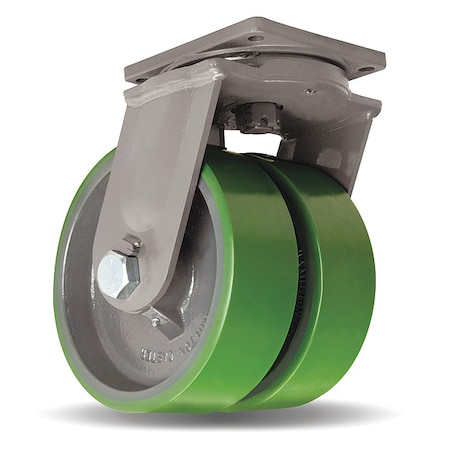 Plate Caster, Swivel, Polyurethane, 13