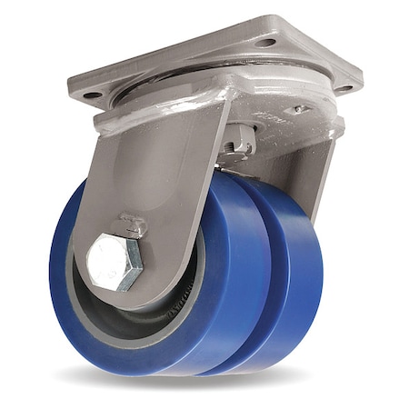 Plate Caster, Swivel, Polyurethane, 11