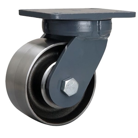 Kingpinless Plate Caster, Swivel, Steel, 6 in, 6000 lb. MPN:S-SEC-63FSB