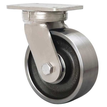 Plate Caster, Swivel, Heavy-Duty, 6