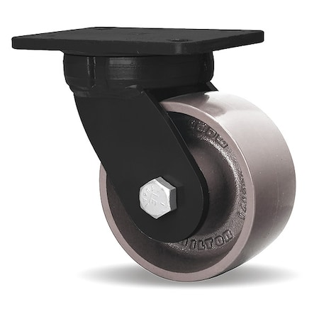 Plate Caster, Swivel, Iron, 8