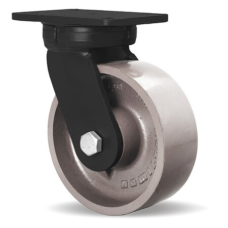 Plate Caster, Swivel, Iron, 10 1/2