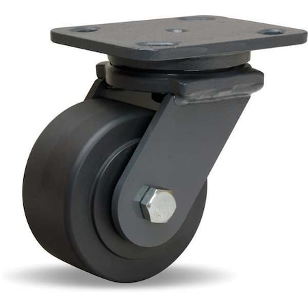 Plte Caster, Swivl, Nylon, 4 in., 2000 lb., B MPN:S-WH-4NYB