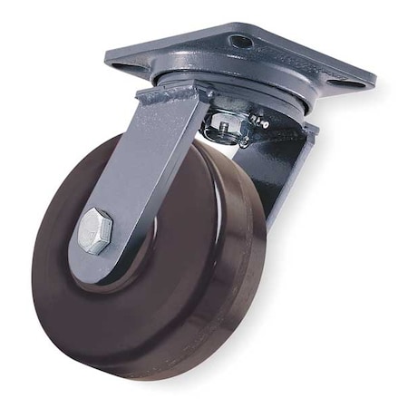 Plate Caster, Swivel, Phenolic, 6 in., 1200 lb.B MPN:S-WH-6P-4SL-IB