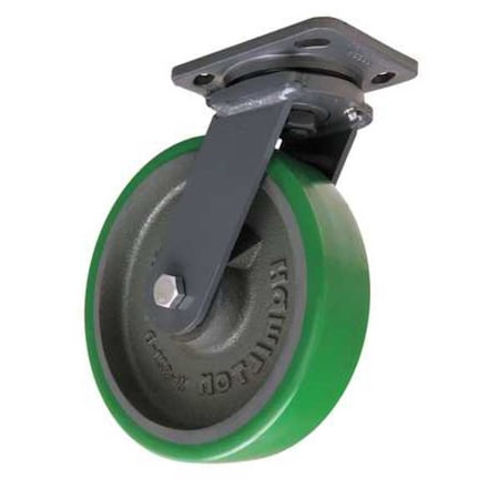 Plate Caster, Swivel, Polypropyln, 8 in, 1500 lb MPN:S-WH-8DB-4SL-FB