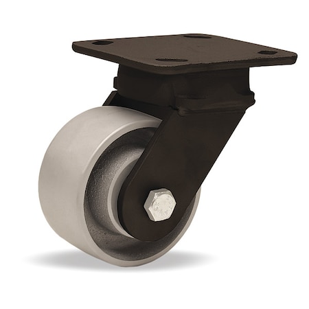 Plate Caster, Swivel, Iron, 5 5/8