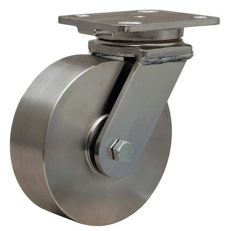 Plate Caster, Swivel, SS, 6 in., 1200 lb. MPN:S-WHS-6SB