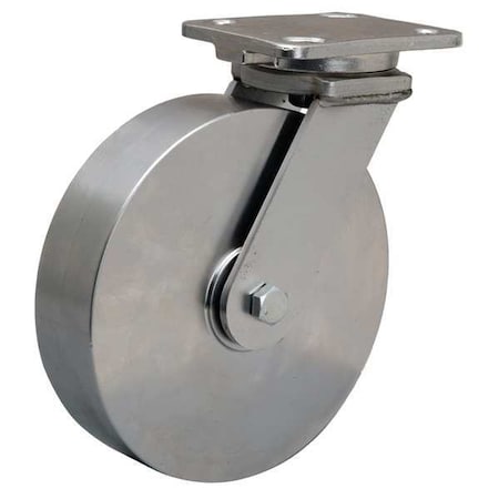 Plate Caster, Swivel, SS, 8 in., 1600 lb. MPN:S-WHS-8SB