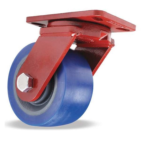 Plate Caster, Kingpinless Swivel, Poly, 6 in, 2450 lb. MPN:S-ZFFM-63EGB-4SL-FB