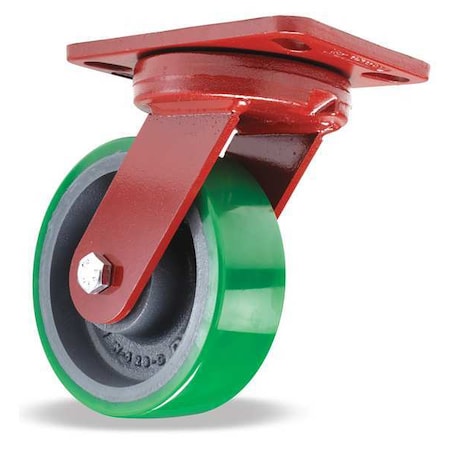 Plate Caster, Kingpinless Swivel, Ply, 6 in, 1200 lb, Gn MPN:S-ZFHS-6DB