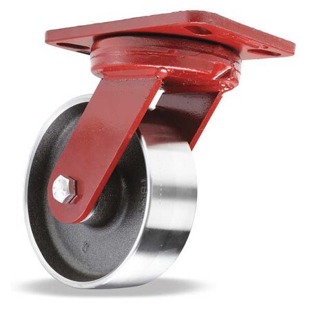 Plate Caster, Kingpinless Swivel, Steel, 6 in, 2500 lb MPN:S-ZFHS-6FSB