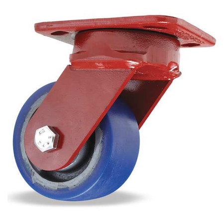 Plate Caster, Kingpinless Swivel, Poly, 4 in, 600 lb, B MPN:S-ZFWH-4SPB-4SL-FB