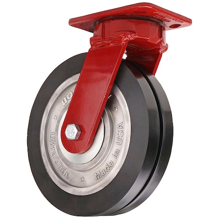 PlateCaster, KingpinlessSwivel, PU, 9 1/2