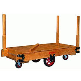 Hamilton® Tilt Truck 36 x 72 Solid Wood - Mold-on Rubber Wheels 3000 Lb. Cap. PW820-M-16R3672