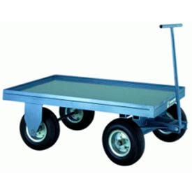 Hamilton® Fifth Wheel Steel Wagon Truck 30 x 48 Mold-on Rubber Wheels FM4200-R3048