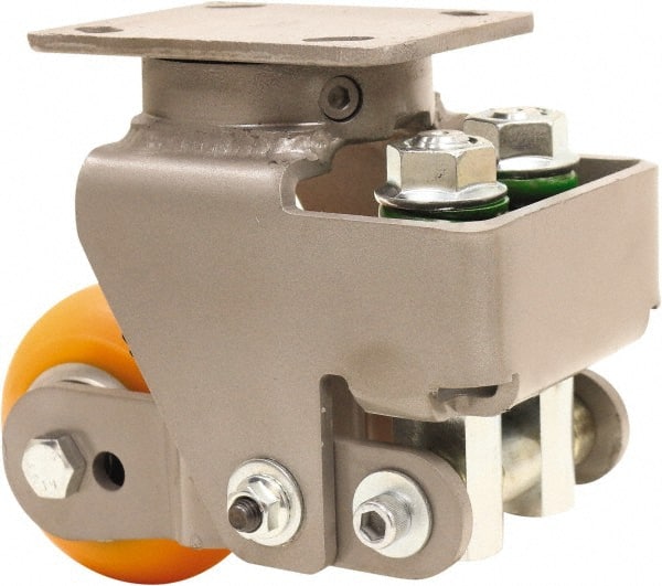 Swivel Top Plate Caster: Polyurethane Mold on to Cast Iron Center, 4