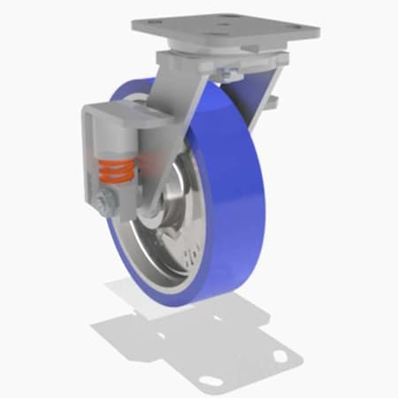 Swivel Spring, Loaded Wh 8X2 Poly-Soft MPN:S-SPWH-8SPB-2