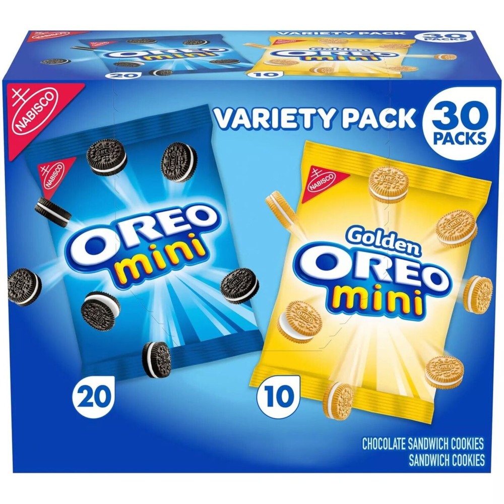Oreo Mini Mix Sandwich Cookies Variety Pack, 1.5 Oz, Box Of 30 Snack Packs MPN:000980243299