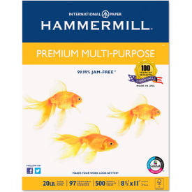 Multipurpose Paper - Hammermill Premium HAM106310 - White - 8-1/2 x 11 - 5000 Sheets/Carton 106310
