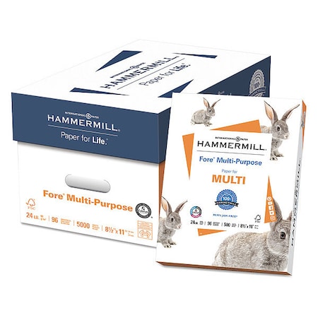 Multi Paper, 8-1/2 x 11 In, White, PK5000 MPN:HAM103283