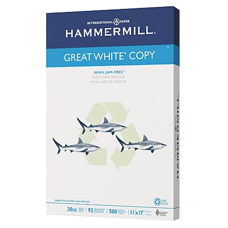 Recycled Paper, 11 x 17 In, Wht, PK500 MPN:HAM86750