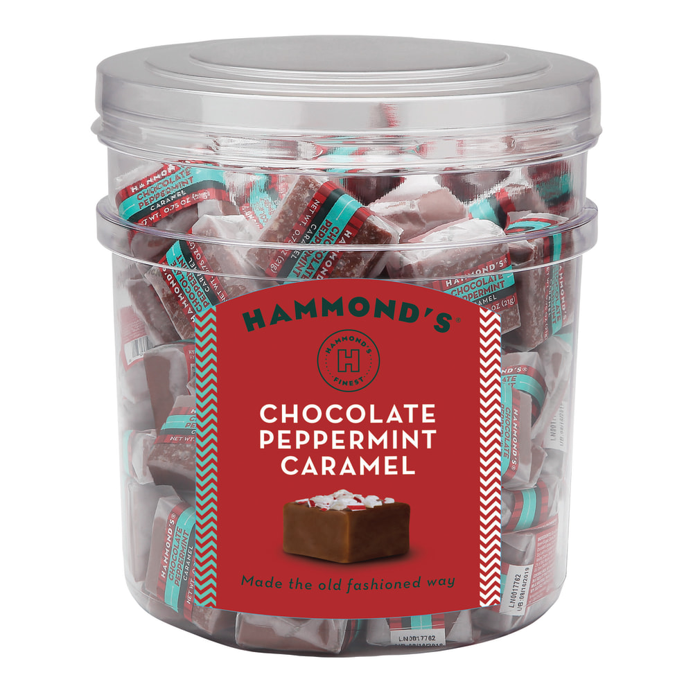 Hammonds Candies Chocolate Peppermint Caramels - Display Tub - 80-.75 oz. MPN:HAM-CW02800