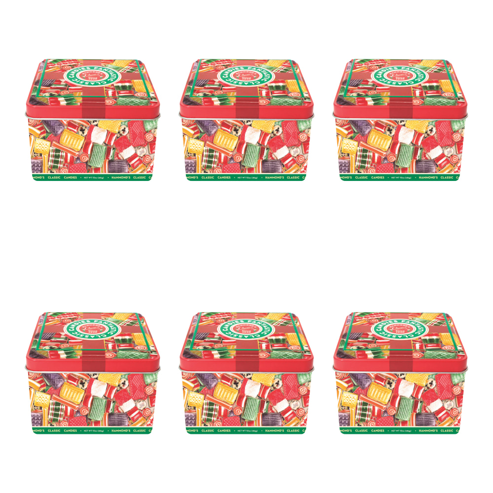 HAMMONDs CANDIES - GIFT TIN CHRISTMAS CLASSIC HARD CANDIES - 6-16 OZ MPN:HAM-XI90012