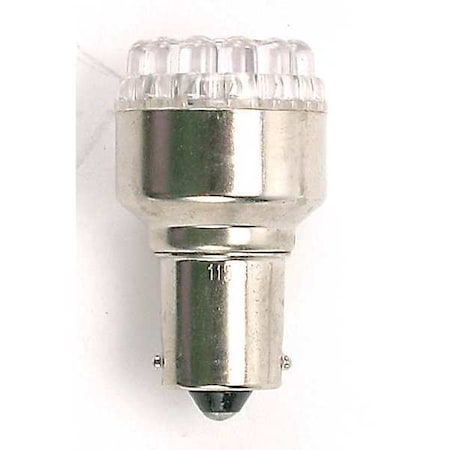 Miniature LED Light Bulb, 1.4 W, S8, Single Contact Bayonet, BA15s MPN:3JYN8