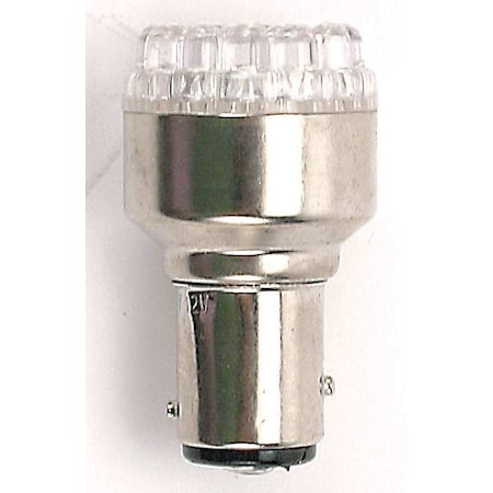 Miniature LED Light Bulb, 1.4 W, S8, Double Contact Bayonet, BA15d MPN:3JYP5