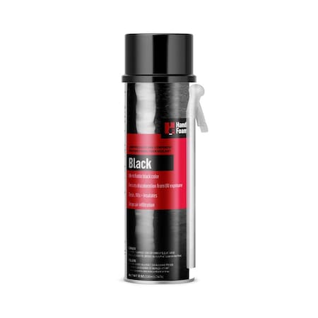 Spray Foam Sealant, Straw Application Method 12 oz, Aerosol Can, Black, 2-3:1 Expansion Ratio MPN:P30053G