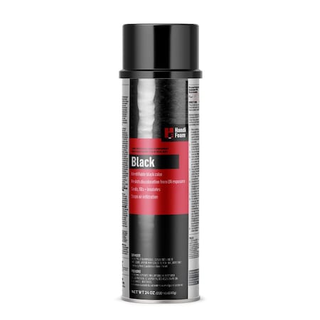 Spray Foam Sealant, 24 oz, Aerosol Can, Black MPN:P30251