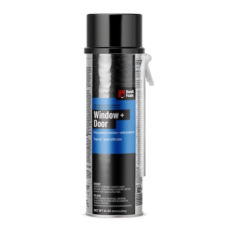 Spray Foam Sealant, 24 oz, Aerosol Can, Creme, Polyurethane Base, Window & Door MPN:P30271